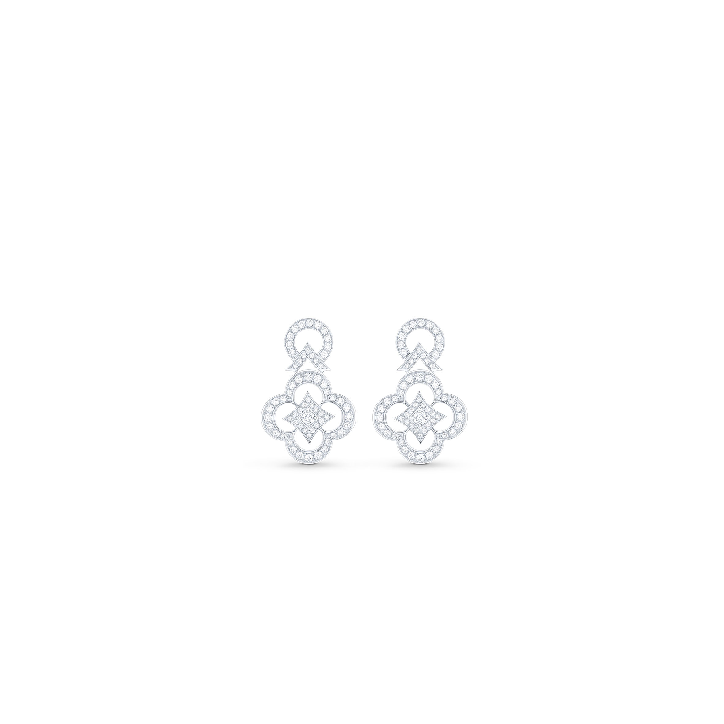 LOUIS VUITTON LES ARDENTES EARRINGS, WHITE GOLD AND DIAMONDS Q96819